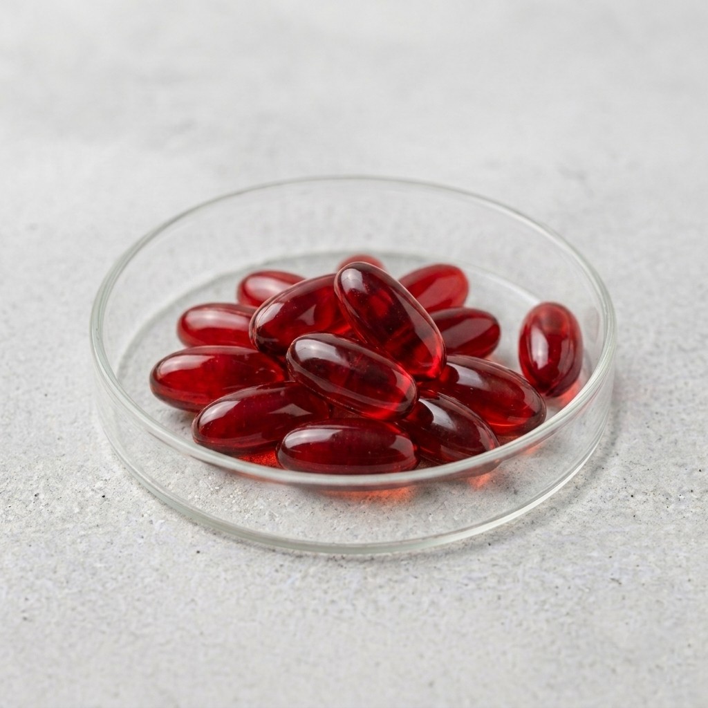 Krill oil softgels